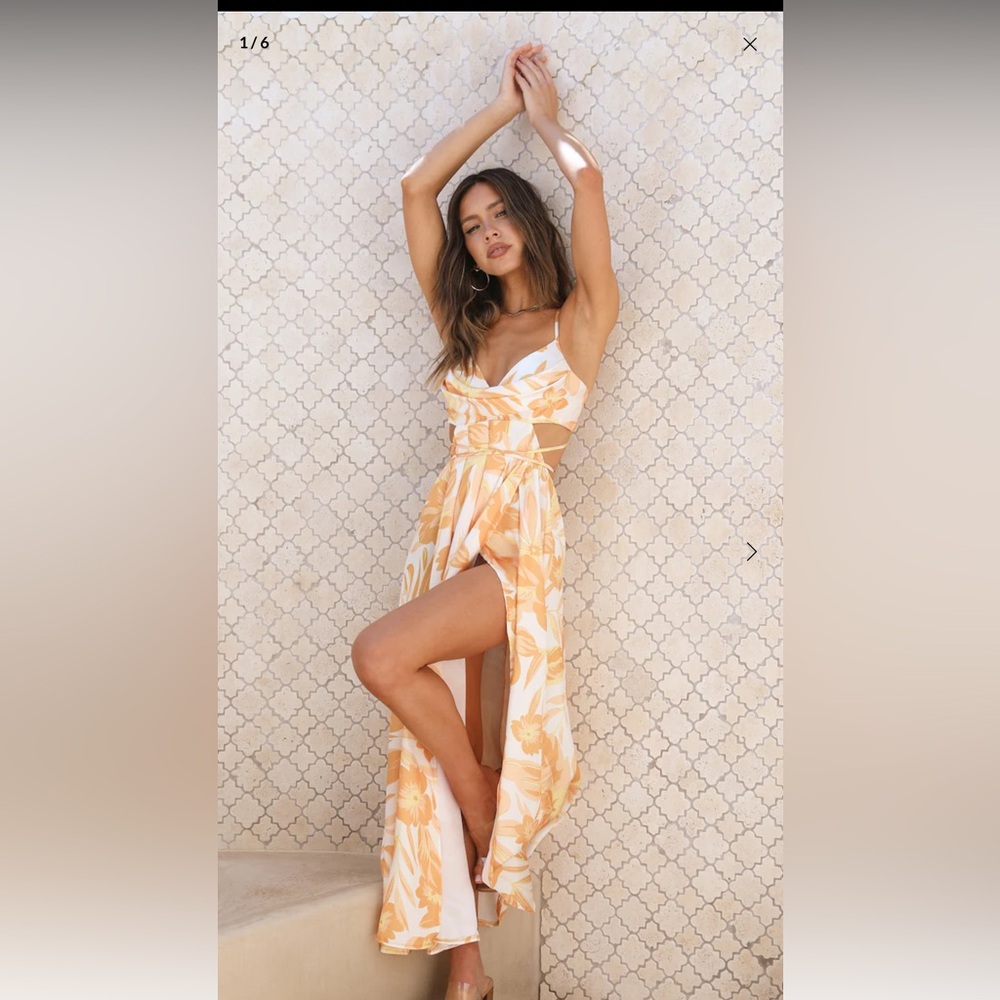Blooming Season Maxi Dress Yellow